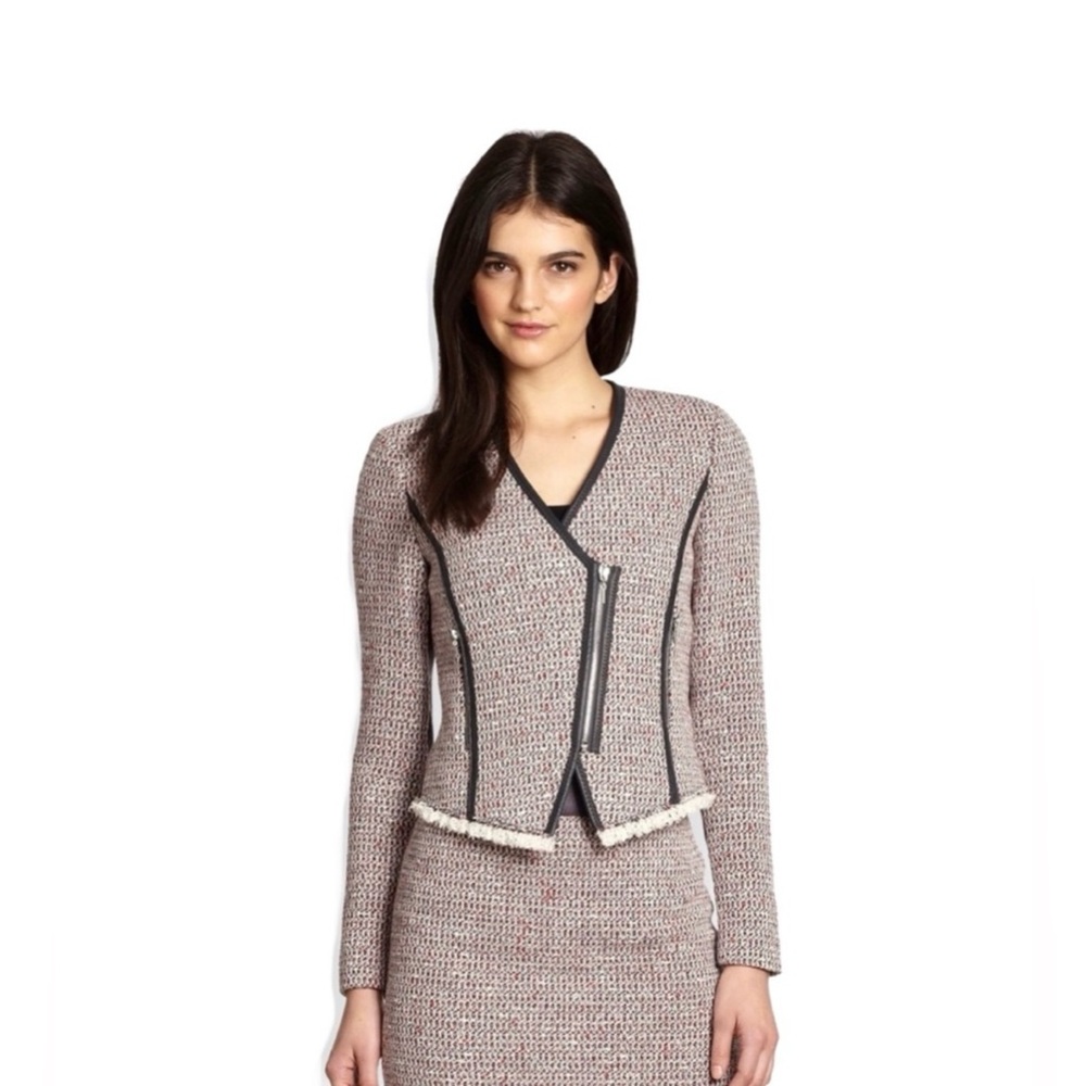 Rebecca Taylor Size 6 Cropped Tweed Blazer